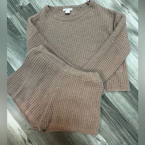 Sincerely Jules teddy lounge set in brown